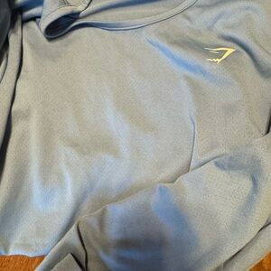 Blue women’s long  Sleeve Shirt with Logo